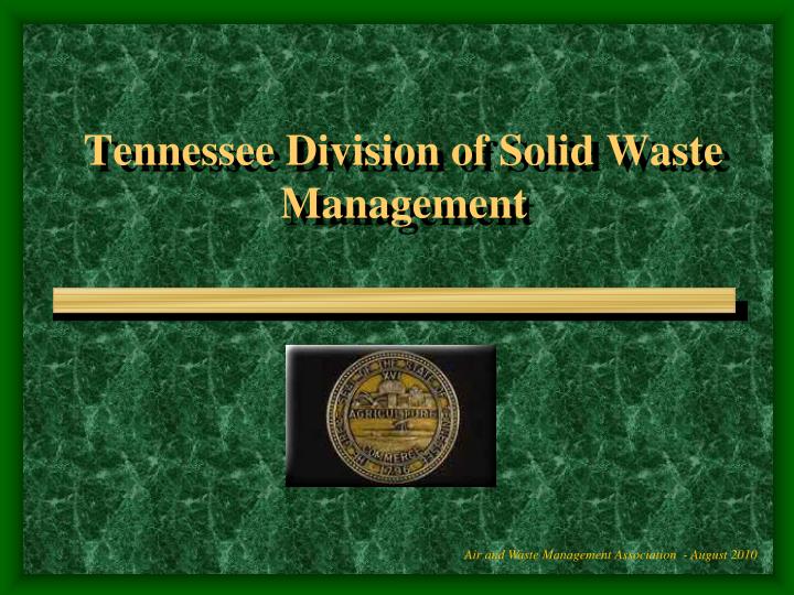 tennessee division of solid waste management