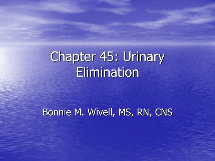 chapter 45 urinary elimination