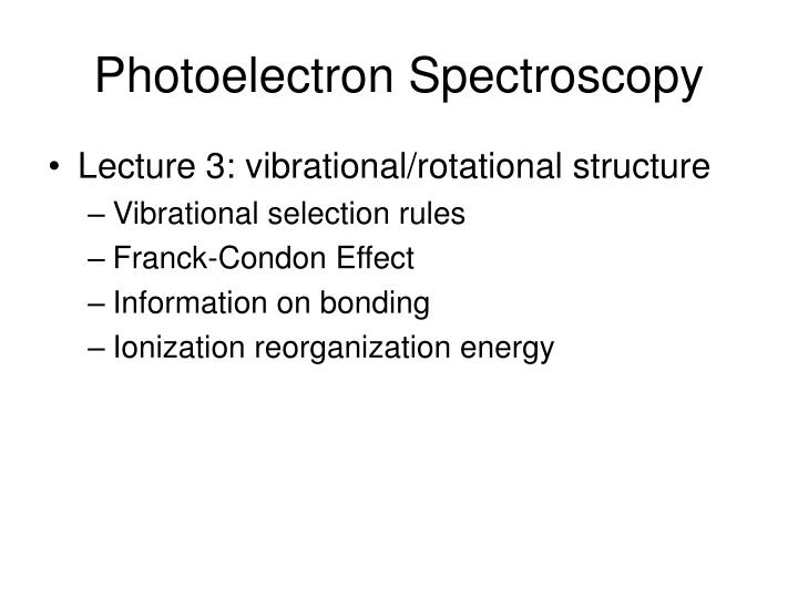 photoelectron spectroscopy