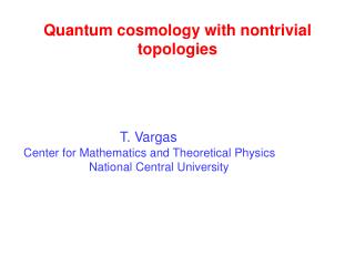 Q uantum cosmology with nontrivial topologies