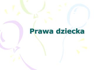 prawa dziecka