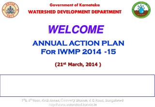Government of Karnataka WATERSHED DEVELOPMENT DEPARTMENT
