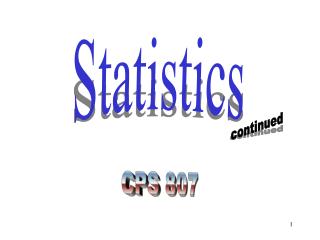 Statistics