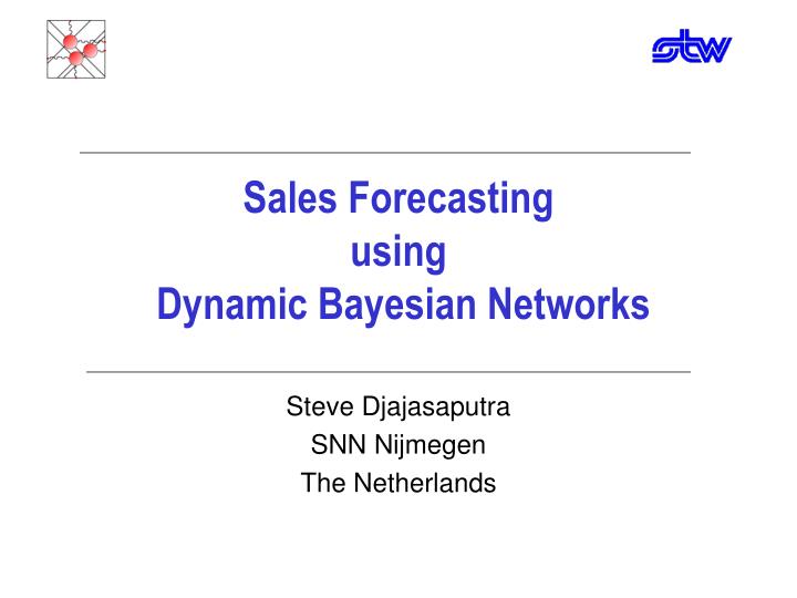 sales forecasting using dynamic bayesian networks