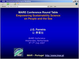 MARE Conference Round Table Empowering Sustainability Science on People and the Sea