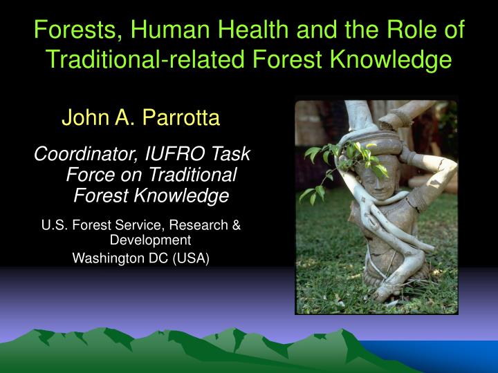 forests human health and the role of traditional related forest knowledge