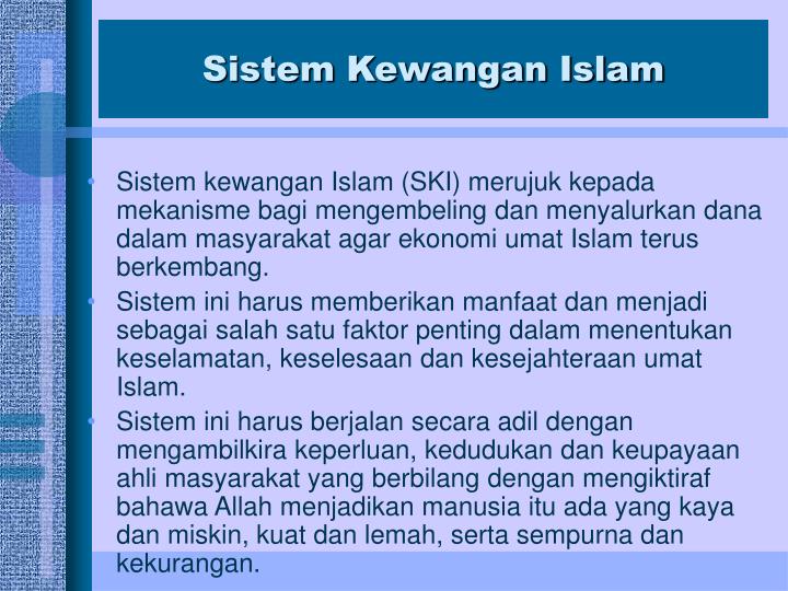 sistem kewangan islam