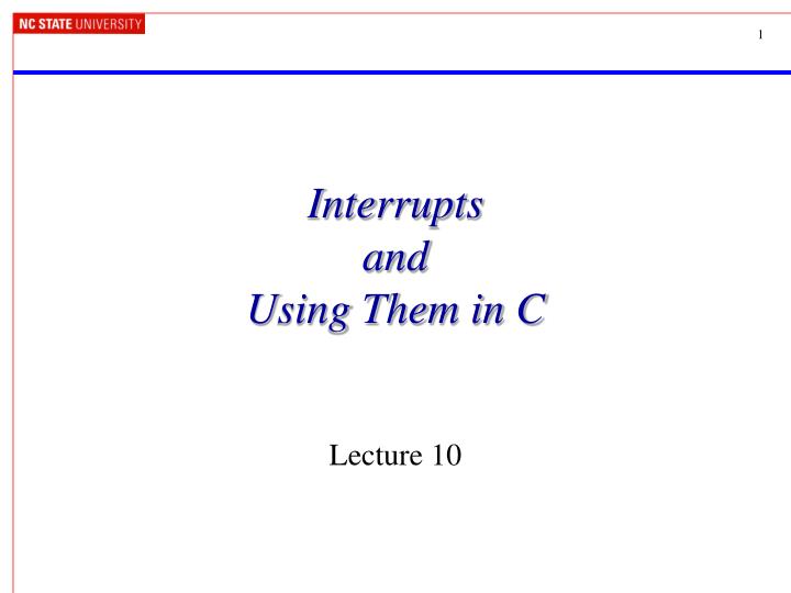 interrupts and using them in c