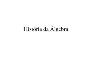 hist ria da lgebra