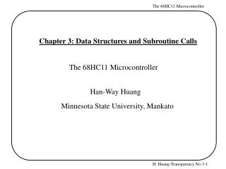 Chapter 3: Data Structures and Subroutine Calls