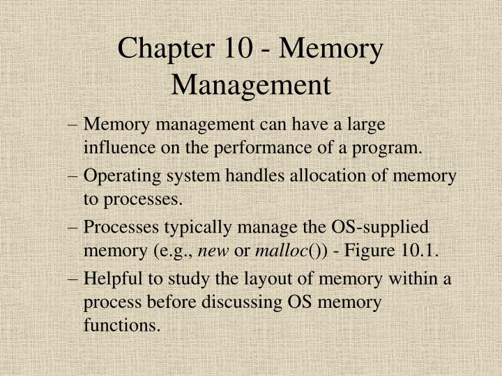chapter 10 memory management