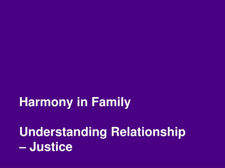 harmony in family understanding relationship justice