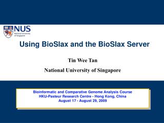 Using BioSlax and the BioSlax Server