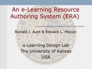An e-Learning Resource Authoring System (ERA)