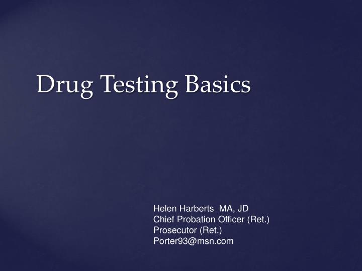 drug testing basics