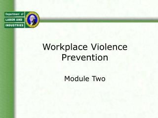 Workplace Violence Prevention