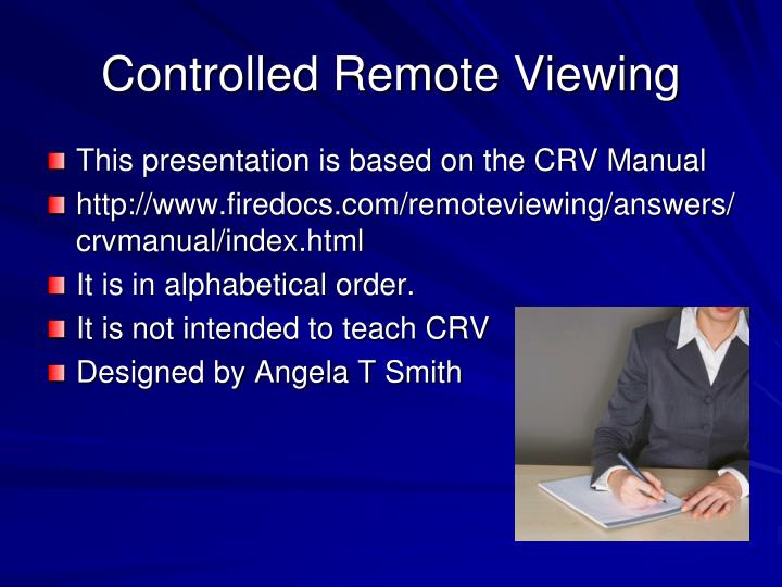 controlled remote viewing