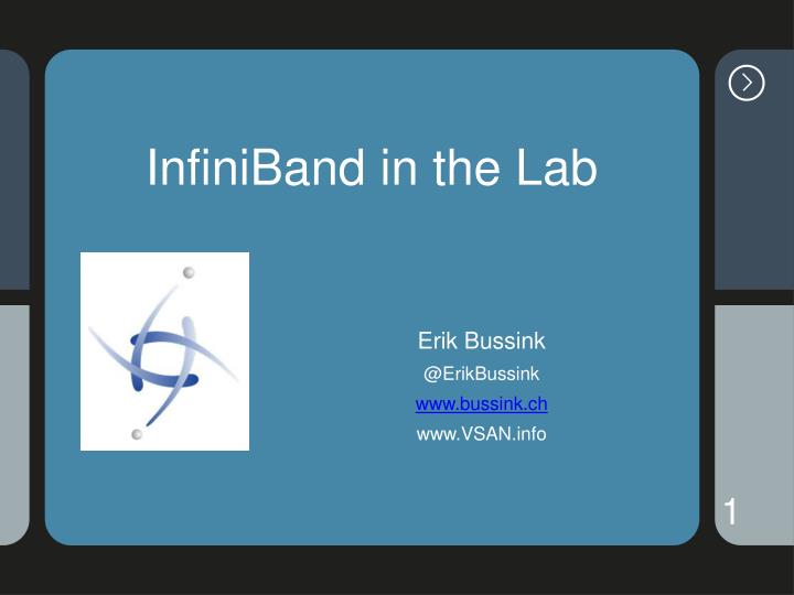 infiniband in the lab