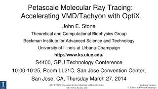 Petascale Molecular Ray Tracing: Accelerating VMD/Tachyon with OptiX