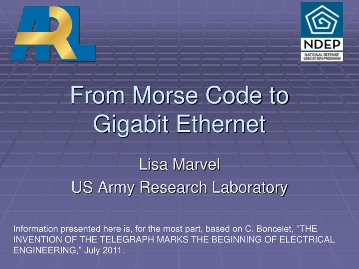 from morse code to gigabit ethernet