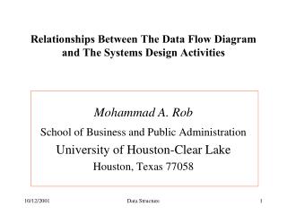 relationships between the data flow diagram and the systems design activities