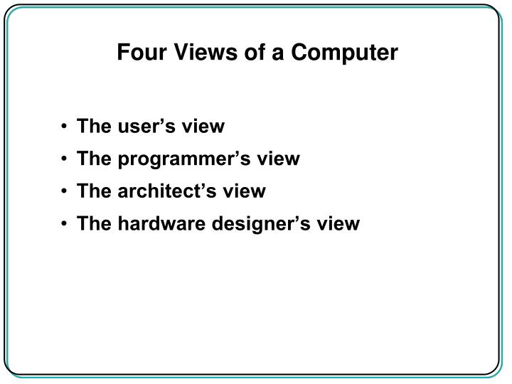 four views of a computer