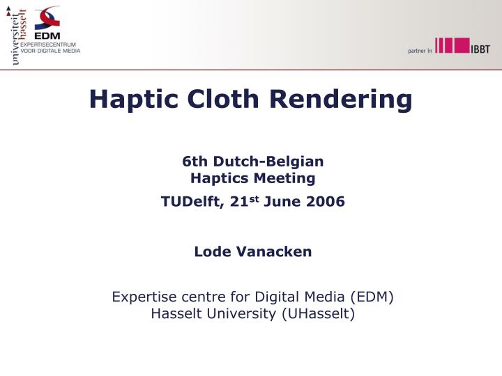 haptic cloth rendering