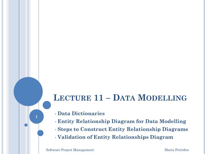 lecture 11 data modelling