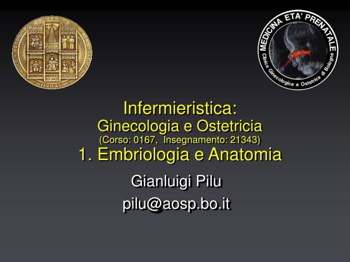 infermieristica ginecologia e ostetricia corso 0167 insegnamento 21343 1 embriologia e anatomia