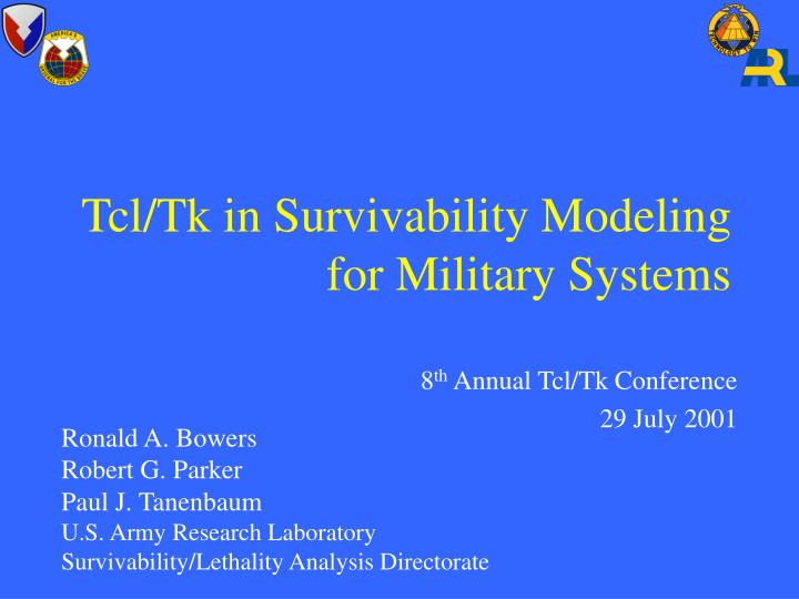 tcl tk in survivability modeling for military systems