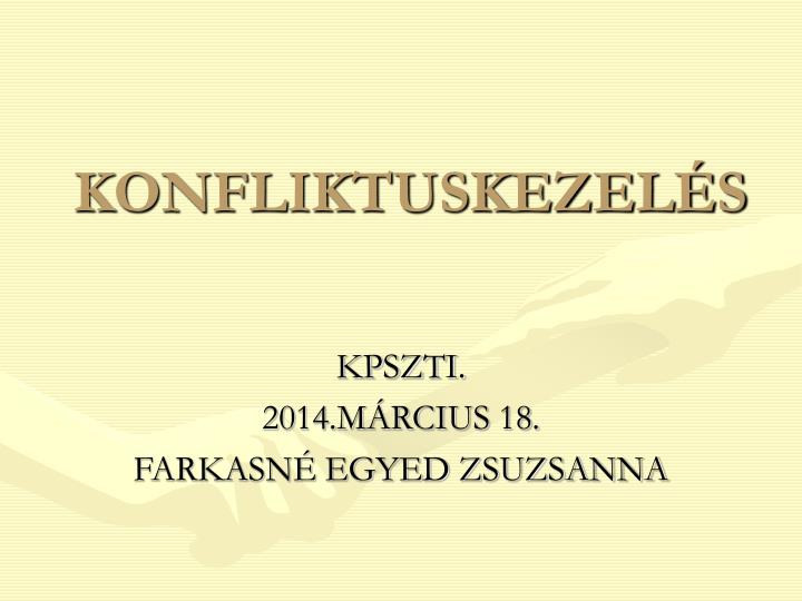 konfliktuskezel s