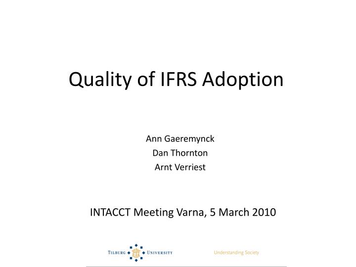 quality of ifrs adoption