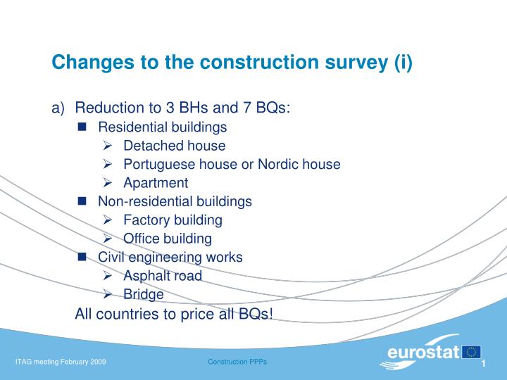 changes to the construction survey i