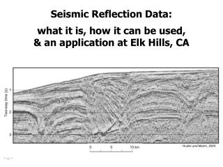 Seismic Reflection Data: what it is, how it can be used, &amp; an application at Elk Hills, CA