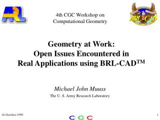 Geometry at Work: Open Issues Encountered in Real Applications using BRL-CAD TM