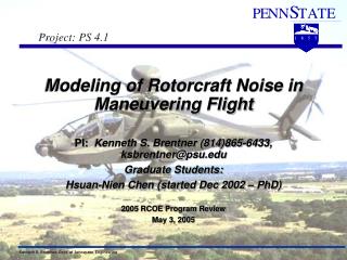Modeling of Rotorcraft Noise in Maneuvering Flight