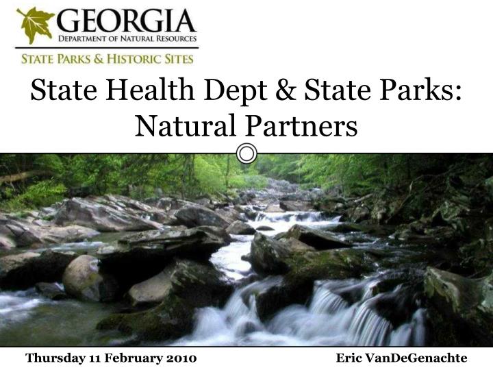 state health dept state parks natural partners