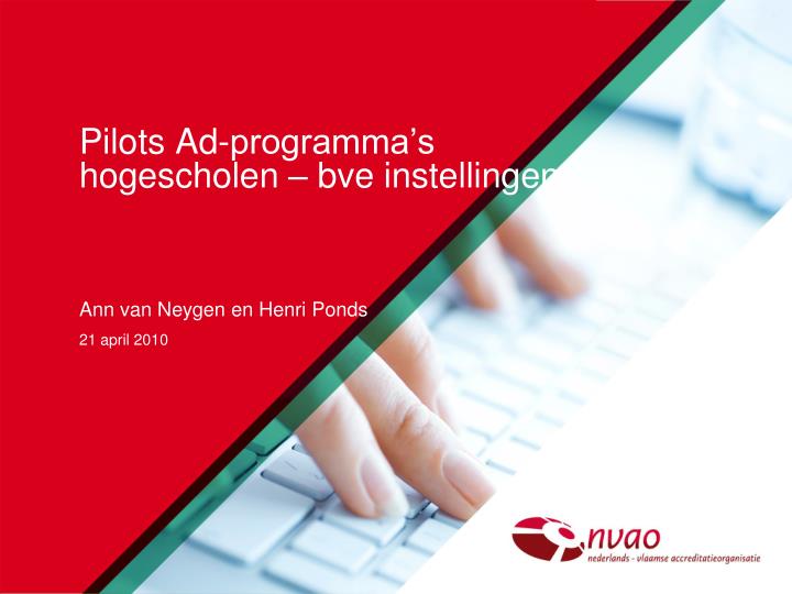 pilots ad programma s hogescholen bve instellingen