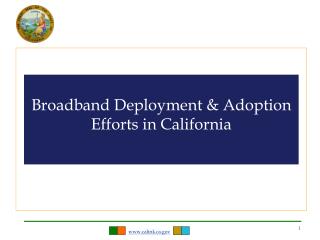 Broadband Deployment &amp; Adoption Efforts in California