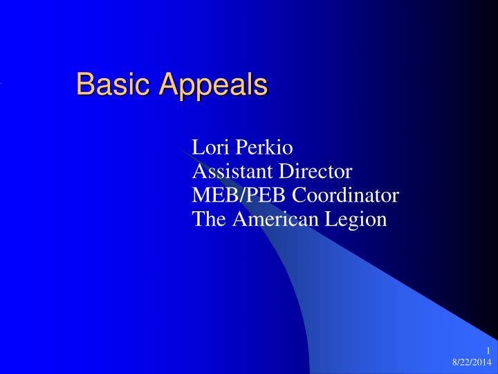 basic appeals