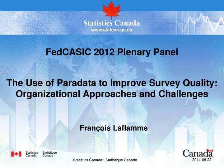 the use of paradata to improve survey quality organizational approaches and challenges