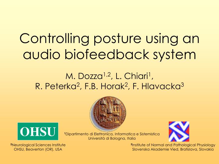 controlling posture using an audio biofeedback system