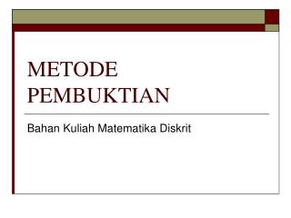 metode pembuktian