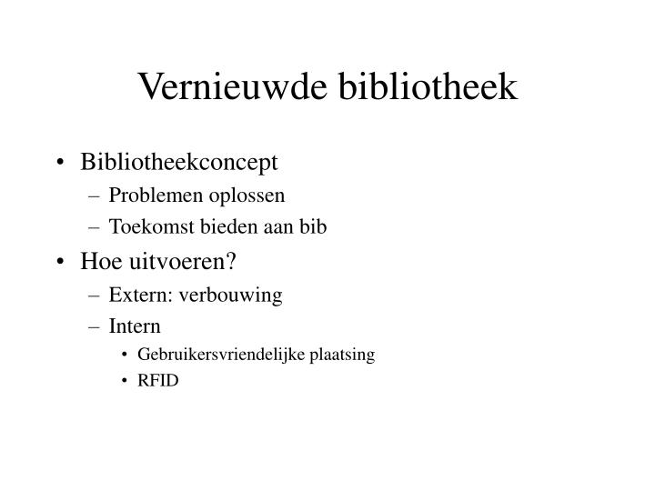 vernieuwde bibliotheek