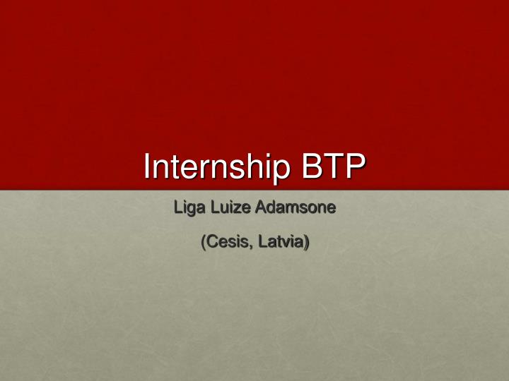 internship btp