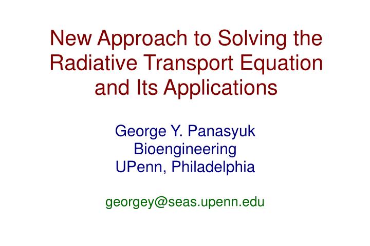 george y panasyuk bioengineering upenn philadelphia georgey@seas upenn edu