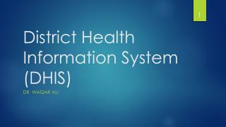 District Health Information System (DHIS)