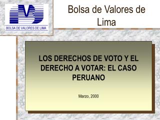bolsa de valores de lima