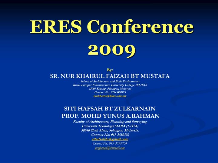 eres conference 2009
