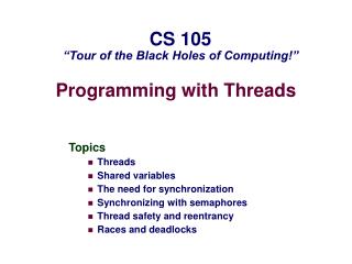 Programming with Threads